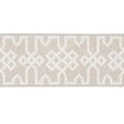 Schumacher Grey On Neutral Knotted Trellis Tape