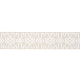 Schumacher Grey On Neutral Knotted Trellis Tape