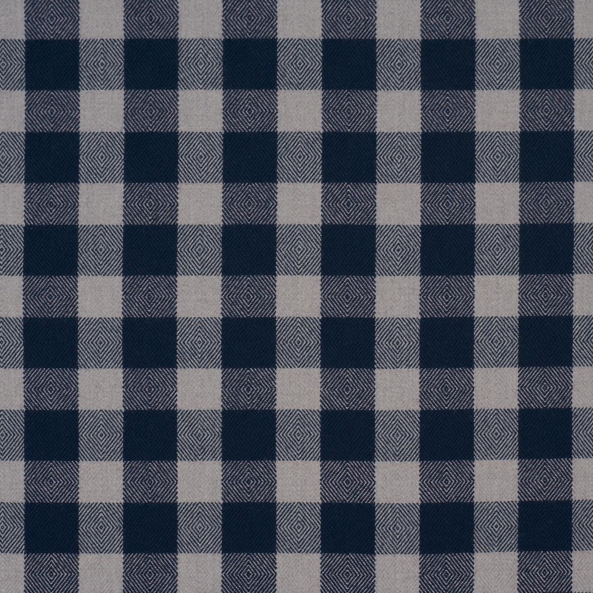 Schumacher Galt Wool Check Indigo Fabric