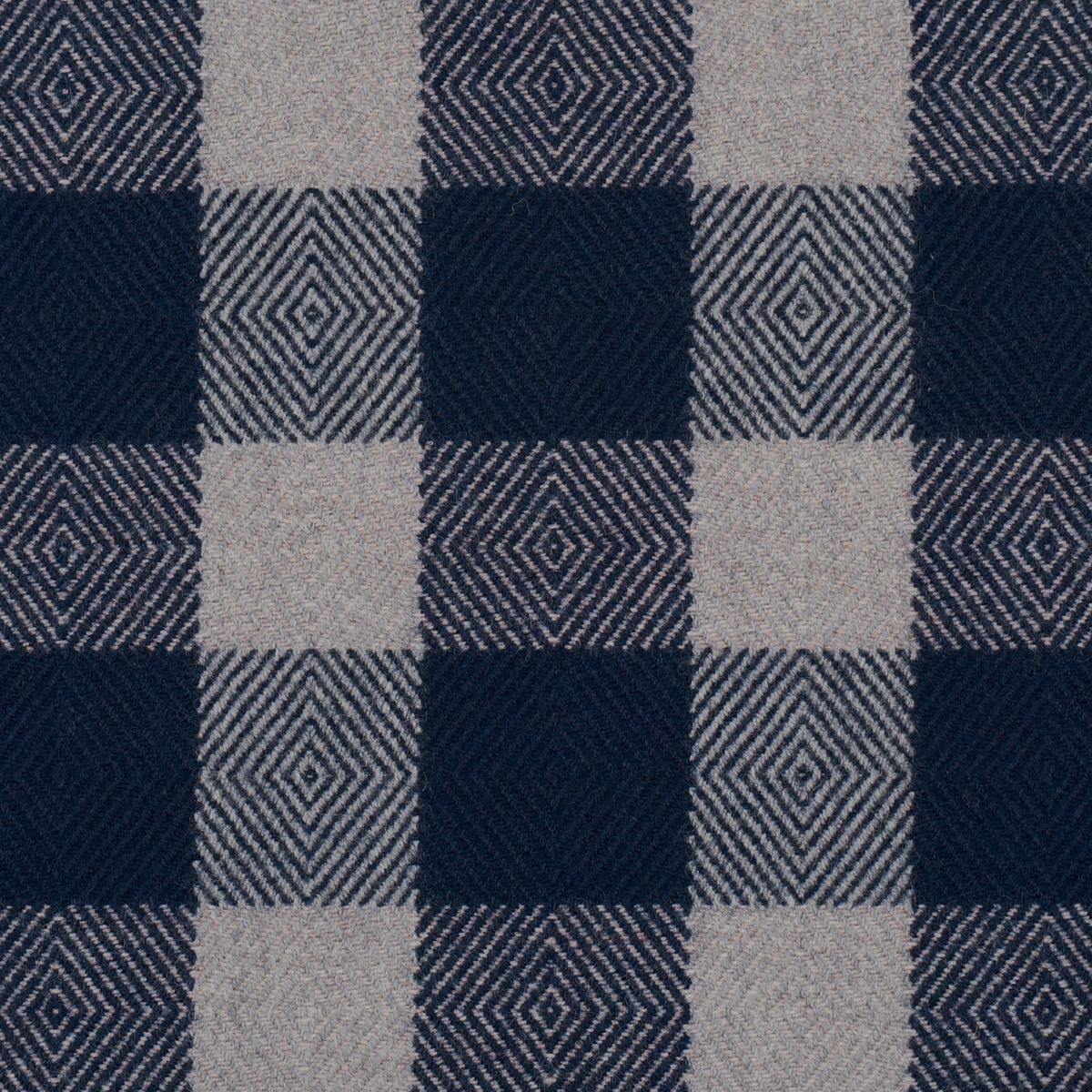 Schumacher Galt Wool Check Indigo Fabric