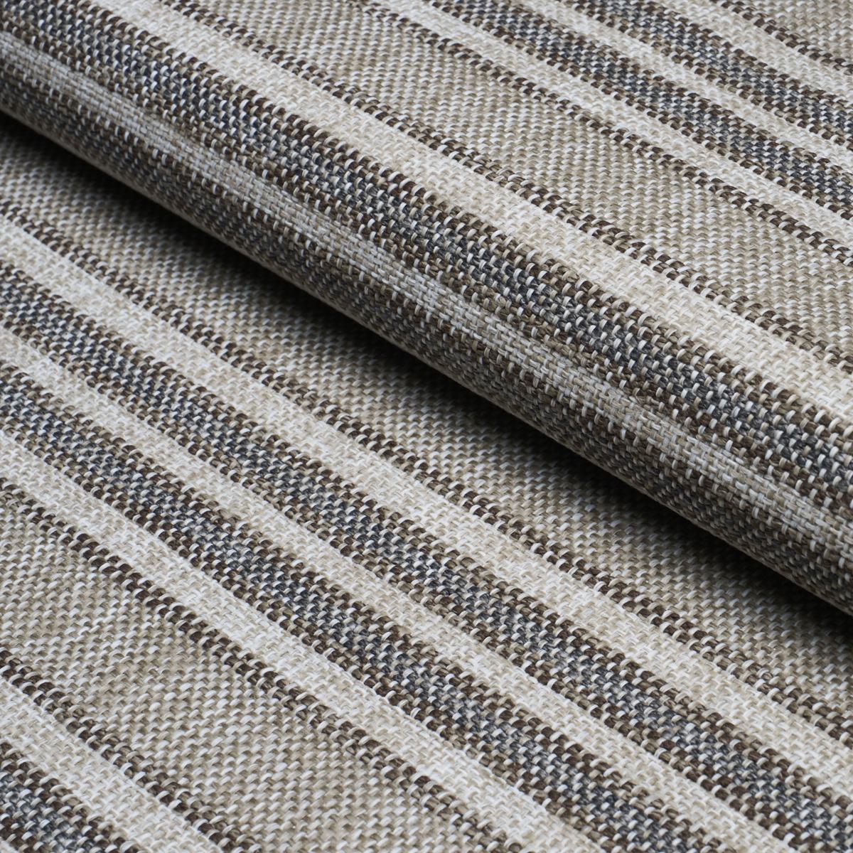 Schumacher Even Keel Outdoor Stripe Greige Fabric