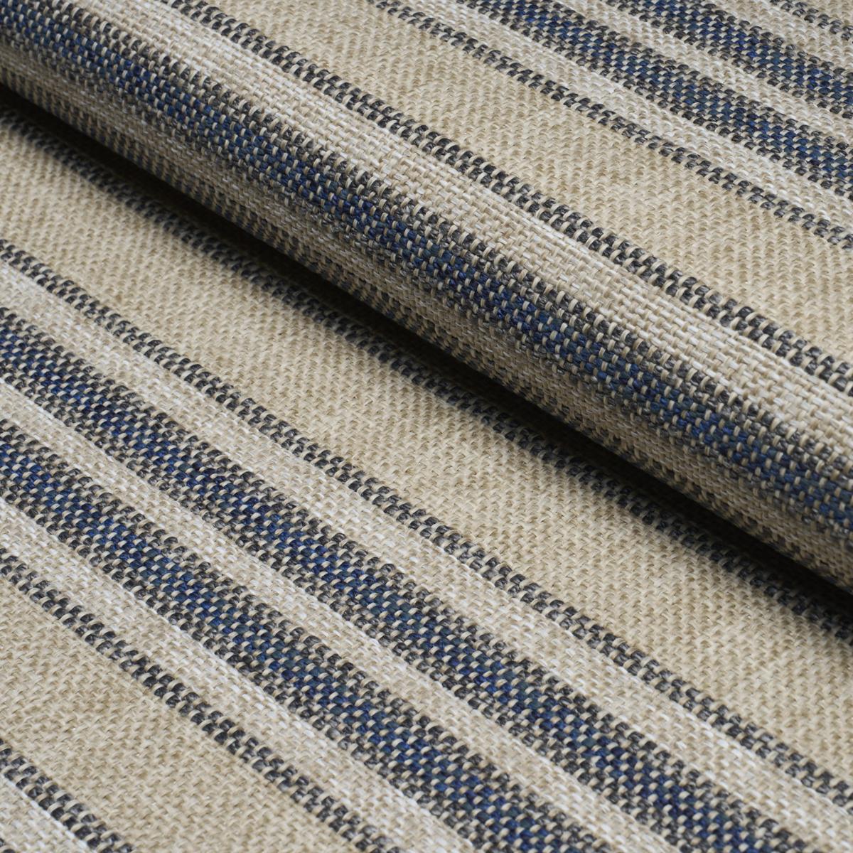 Schumacher Even Keel Outdoor Stripe Navy Fabric