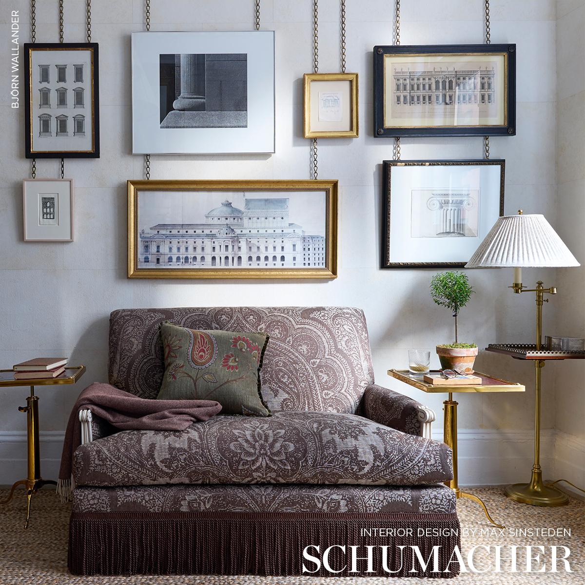 Schumacher Amara Paisley Mocha Fabric