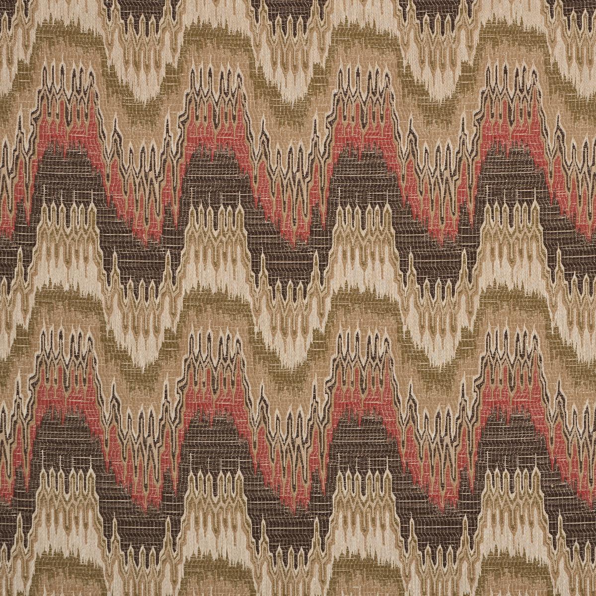 Schumacher Elio Flamestitch Ruby Fabric
