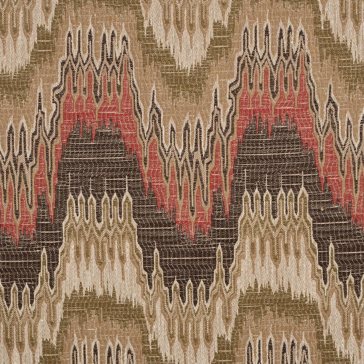 Schumacher Elio Flamestitch Ruby Fabric