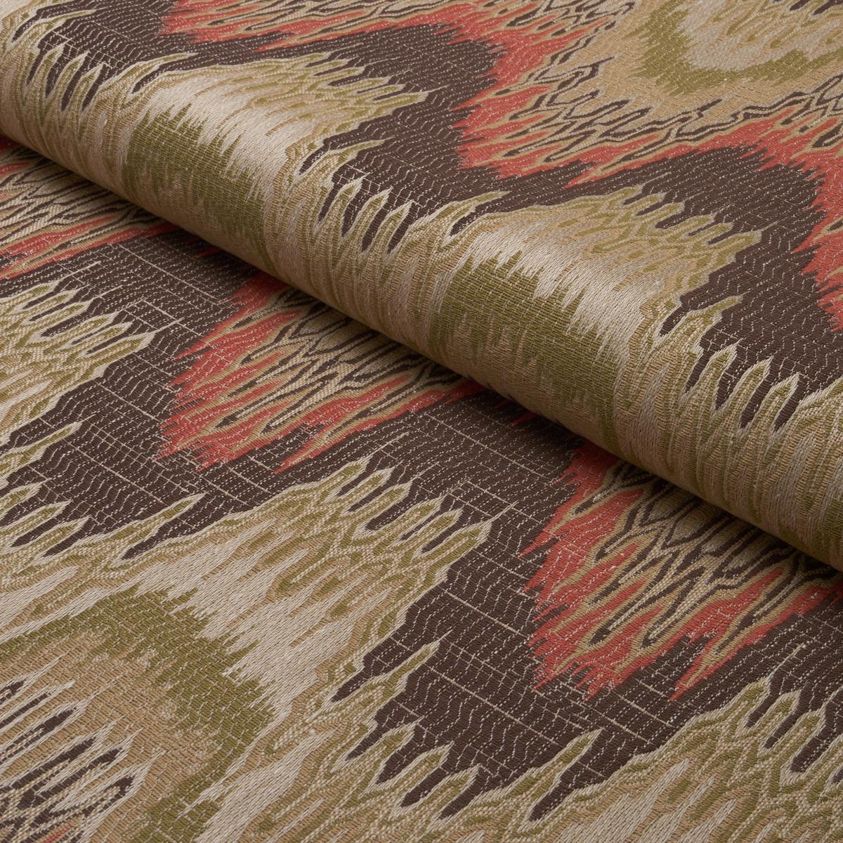 Schumacher Elio Flamestitch Ruby Fabric