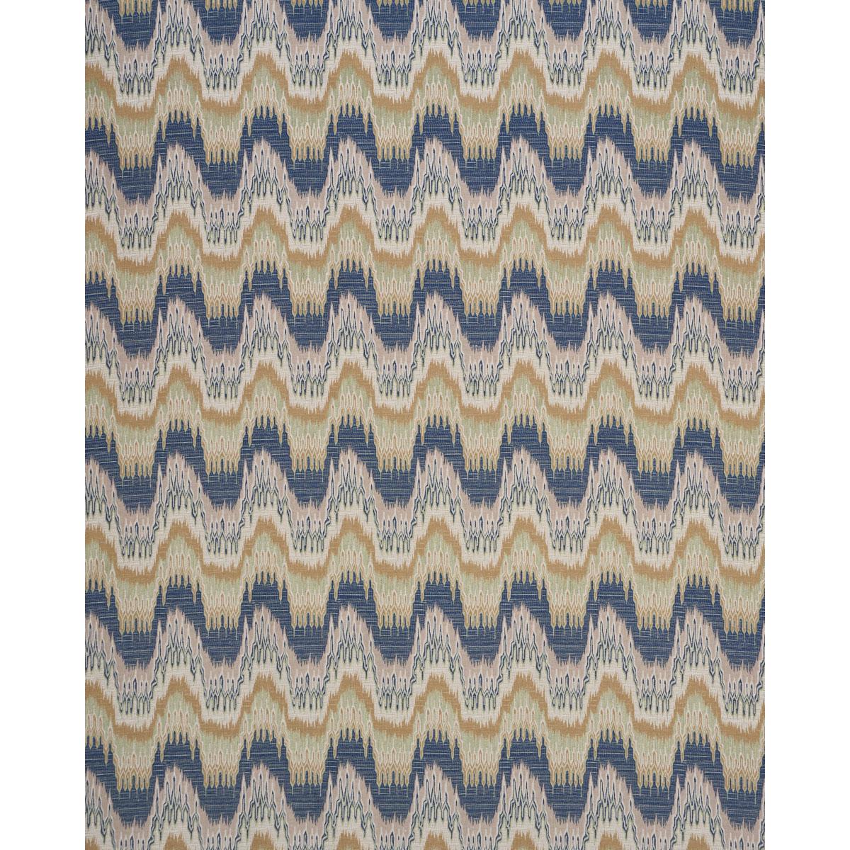 Schumacher Elio Flamestitch Indigo Fabric