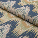Schumacher Elio Flamestitch Indigo Fabric