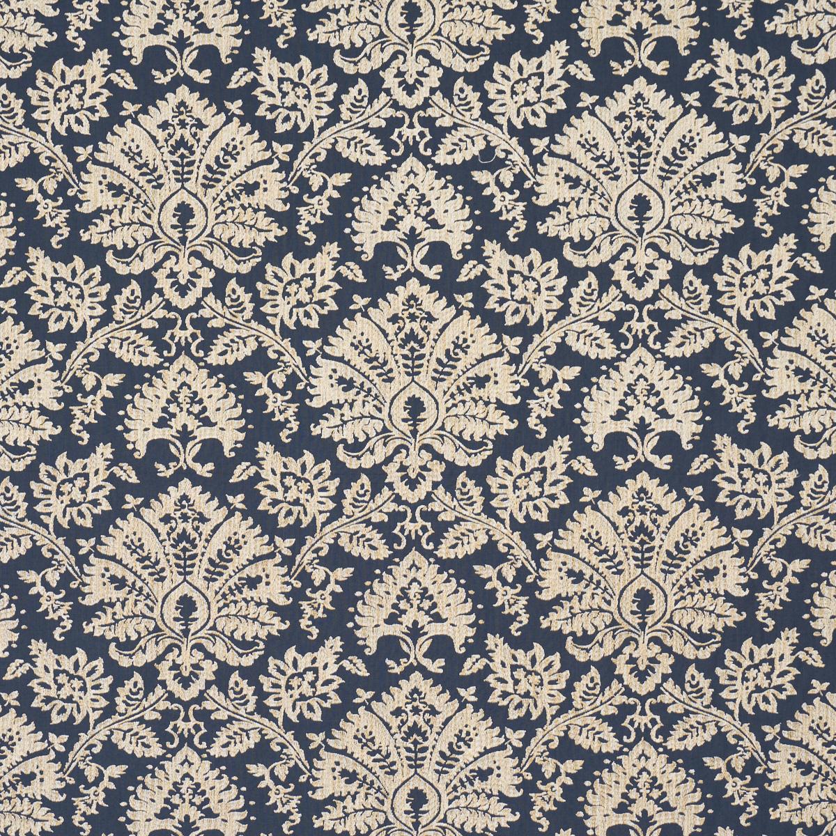 Schumacher Gianna Embroidery Indigo Fabric