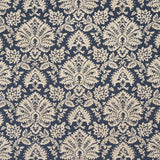 Schumacher Gianna Embroidery Indigo Fabric