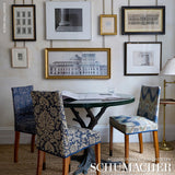 Schumacher Gianna Embroidery Indigo Fabric