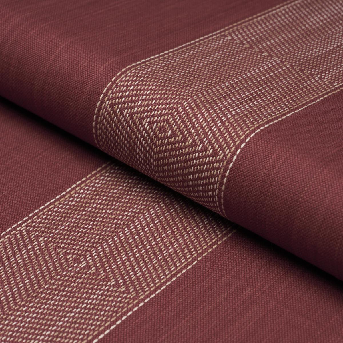 Schumacher Universal Stripe Ruby Fabric