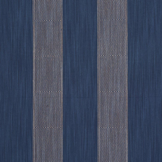 Schumacher Universal Stripe Indigo Fabric
