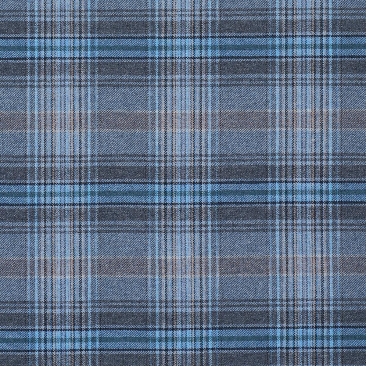 Schumacher Campbell Plaid Indigo Fabric