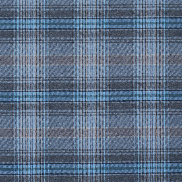 Schumacher Campbell Plaid Indigo Fabric