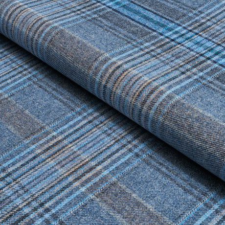 Schumacher Campbell Plaid Indigo Fabric