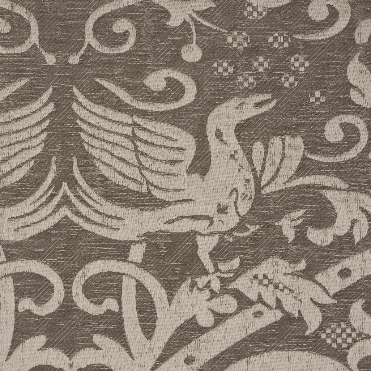 Schumacher Dougal Damask Smoke Fabric