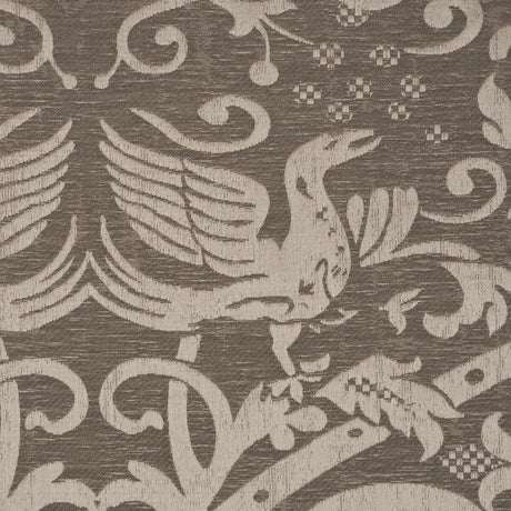Schumacher Dougal Damask Smoke Fabric