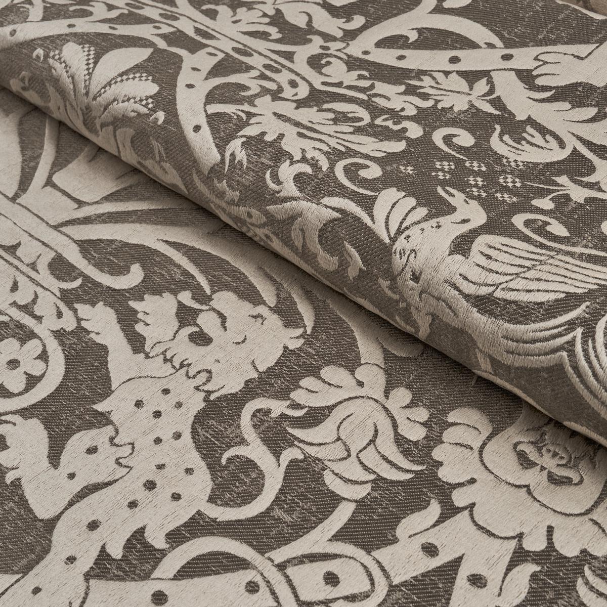 Schumacher Dougal Damask Smoke Fabric