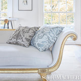 Schumacher Dougal Damask Smoke Fabric