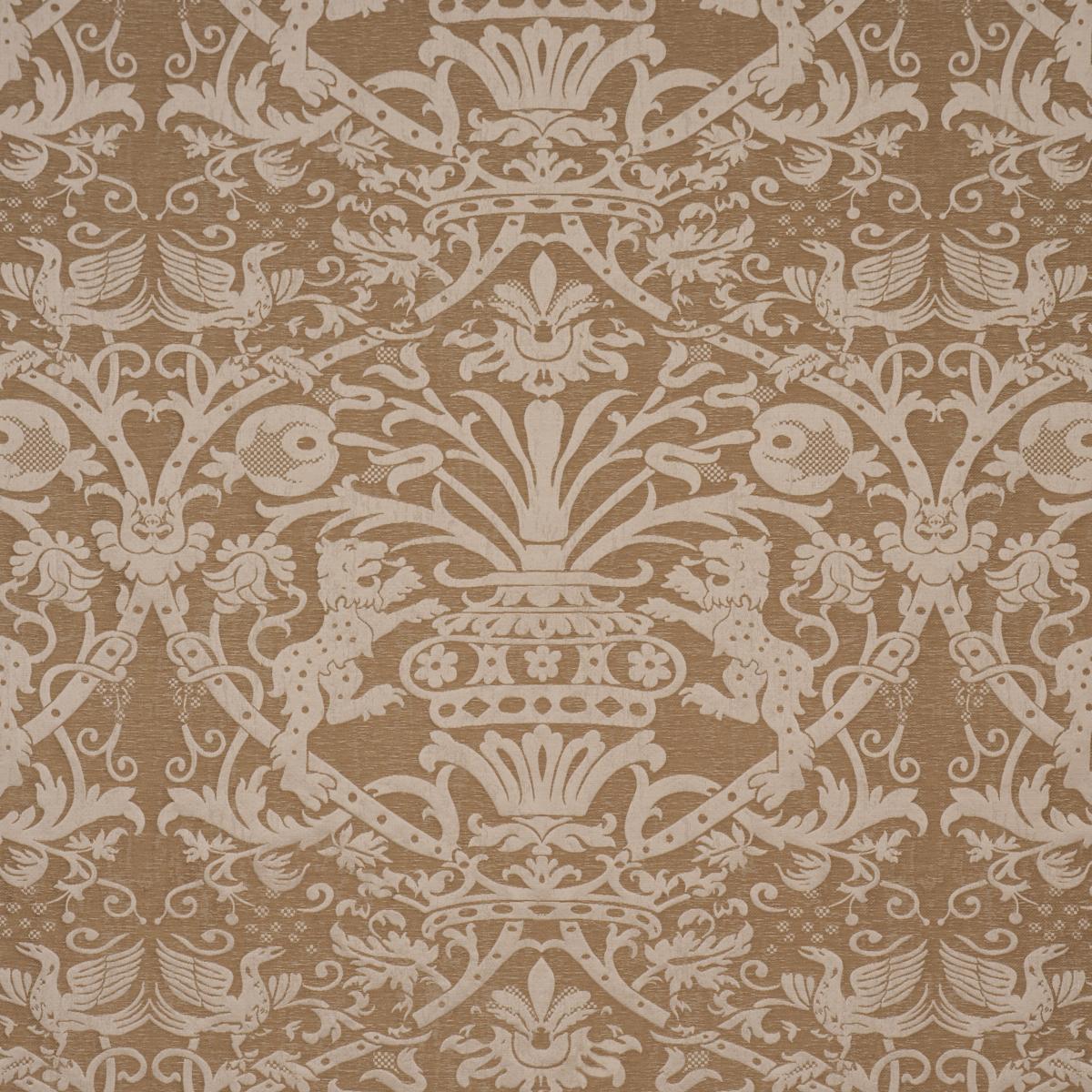 Schumacher Dougal Damask Wheat Fabric