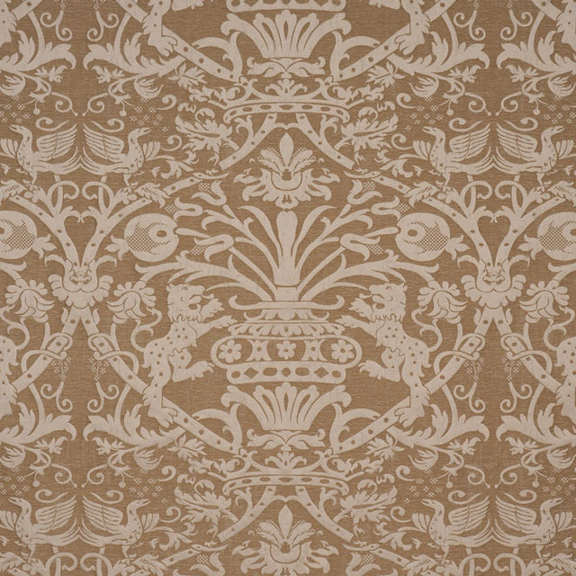 Schumacher Dougal Damask Wheat Fabric