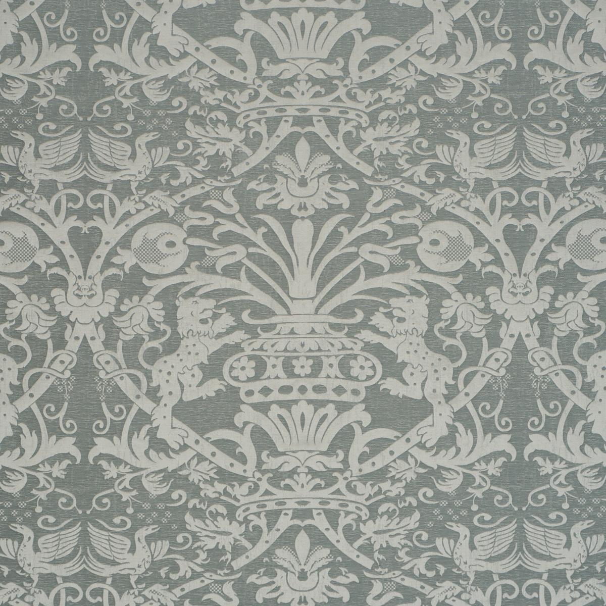 Schumacher Dougal Damask Mist Fabric