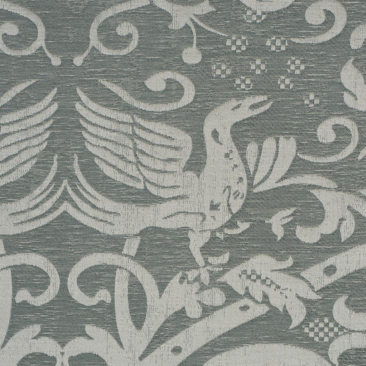 Schumacher Dougal Damask Mist Fabric