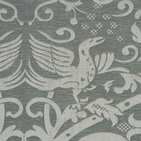 Schumacher Dougal Damask Mist Fabric
