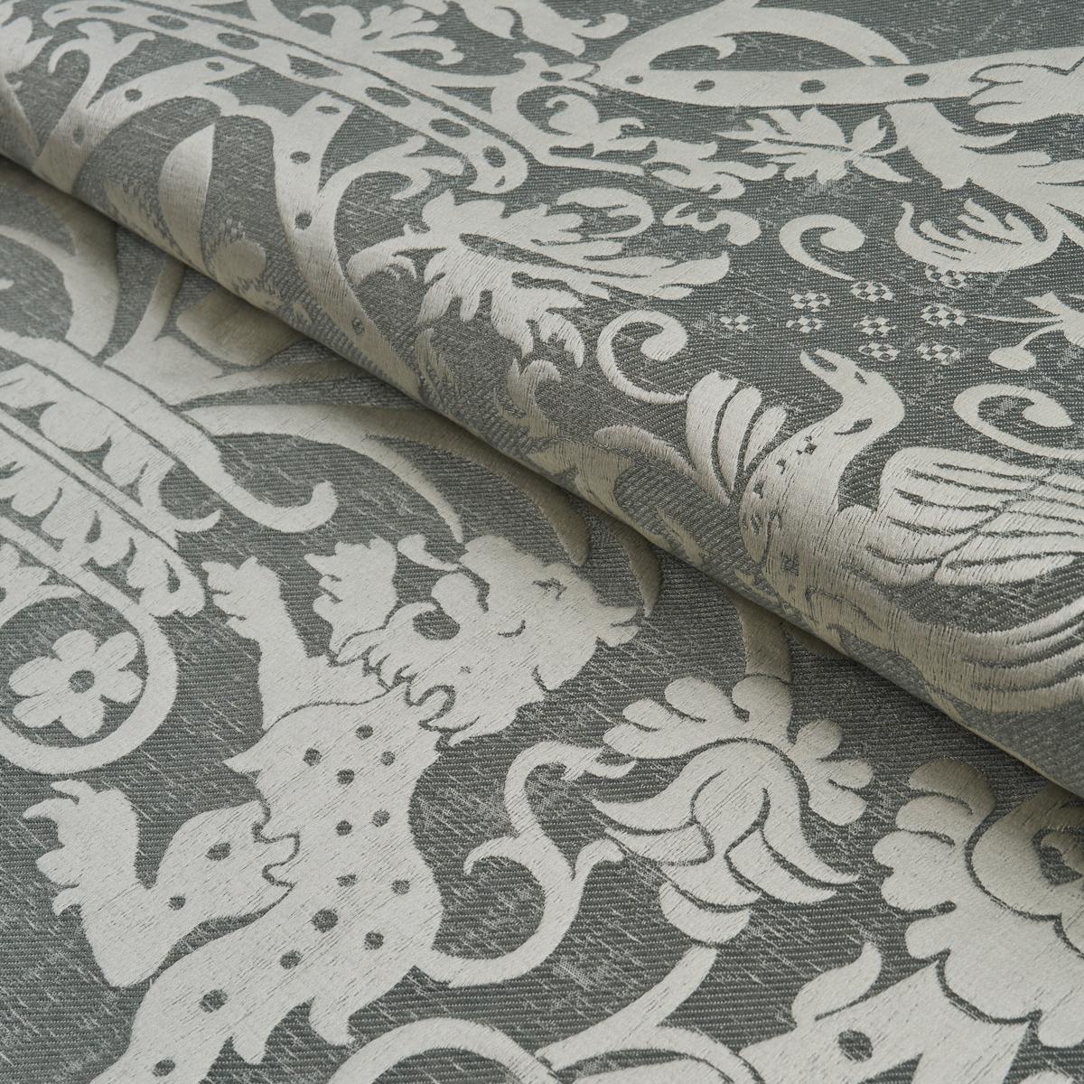 Schumacher Dougal Damask Mist Fabric