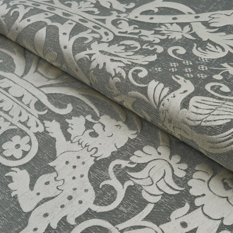Schumacher Dougal Damask Mist Fabric