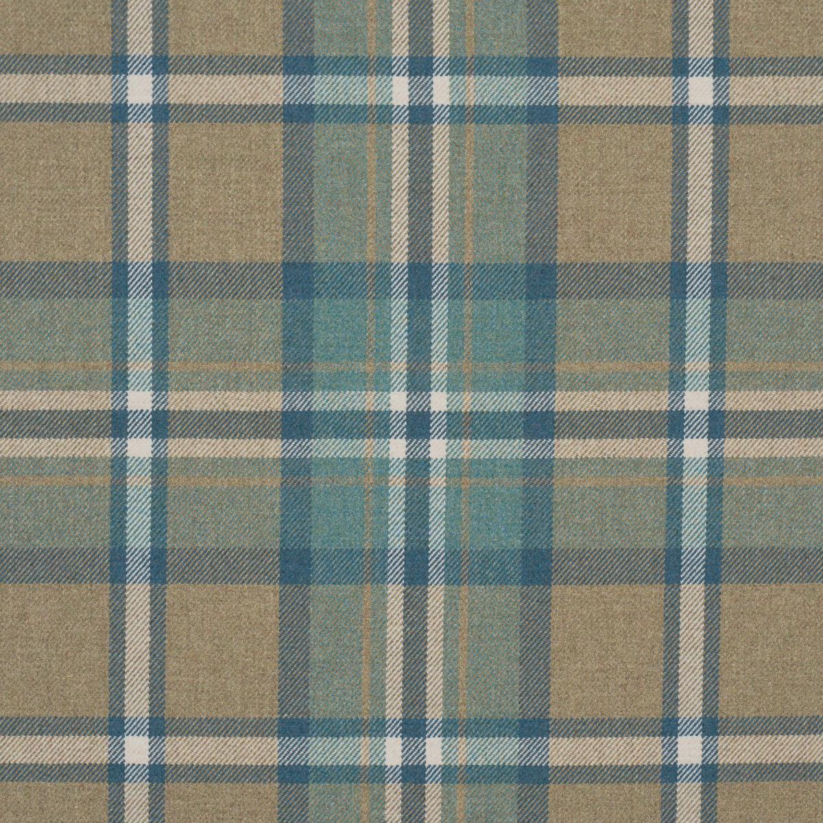 Schumacher Harris Merino Plaid Leaf Fabric