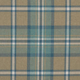 Schumacher Harris Merino Plaid Leaf Fabric