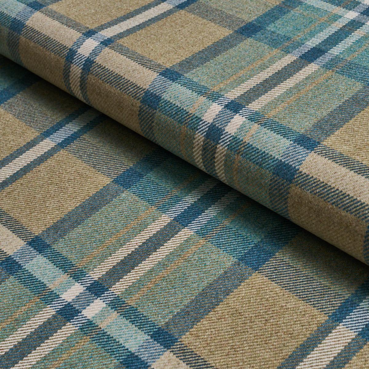 Schumacher Harris Merino Plaid Leaf Fabric