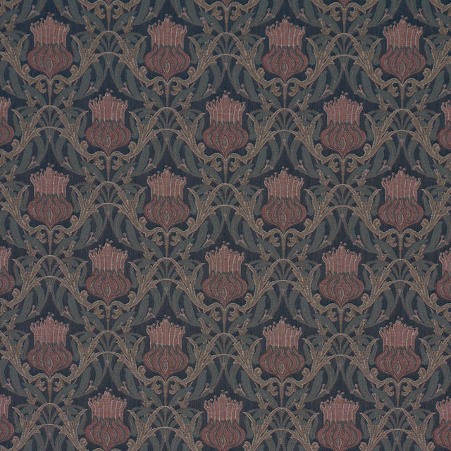 Schumacher Rowallan Trellis Midnight Fabric