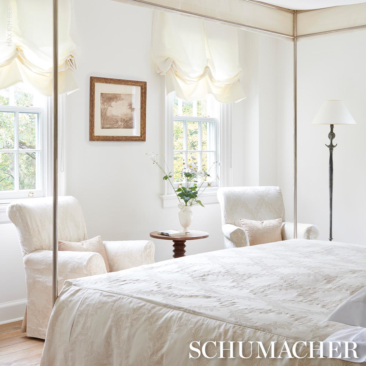 Schumacher Tyninghame Trellis Ivory Fabric