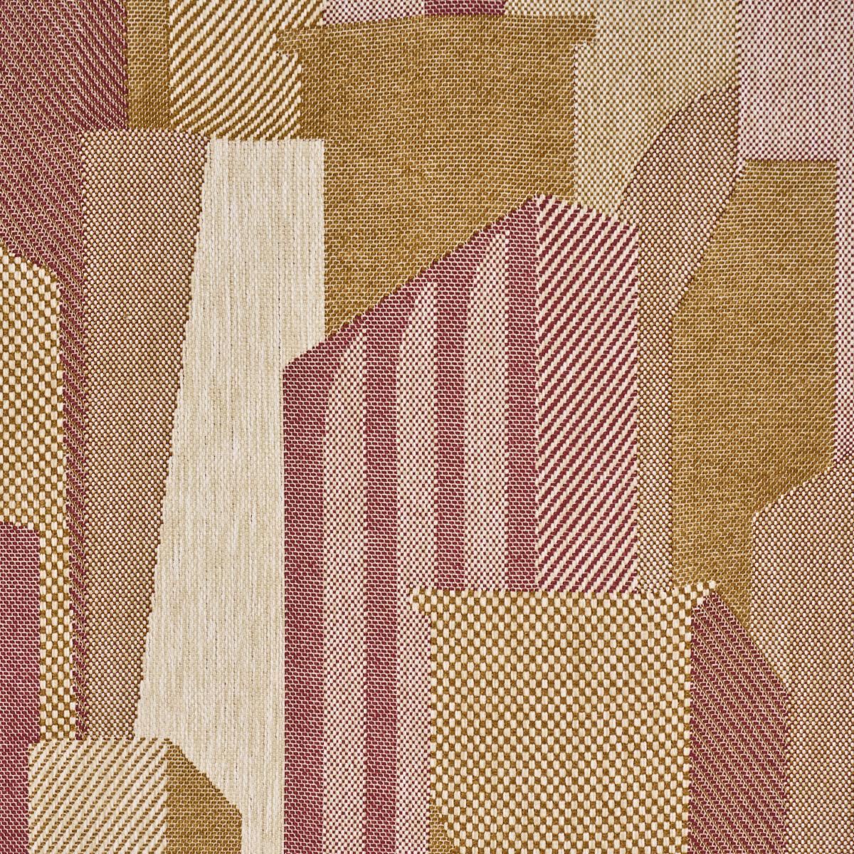 Schumacher The City'S Silent Lines Indoor/Out Merlot Fabric