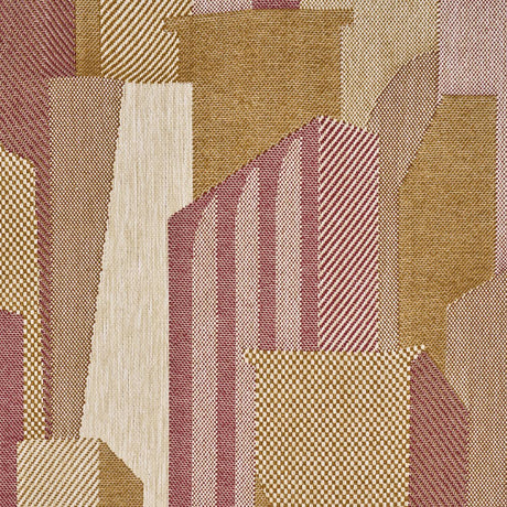 Schumacher The City'S Silent Lines Indoor/Out Merlot Fabric