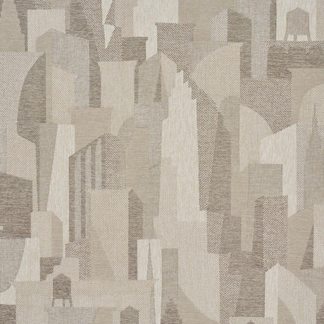 Schumacher The City'S Silent Lines Indoor/Out Stone Fabric