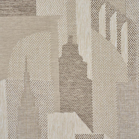 Schumacher The City'S Silent Lines Indoor/Out Stone Fabric