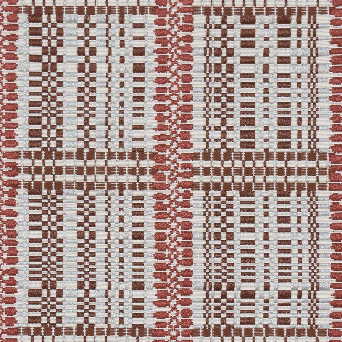 Schumacher Skyline Plaid Merlot Fabric