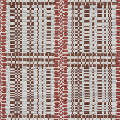 Schumacher Skyline Plaid Merlot Fabric