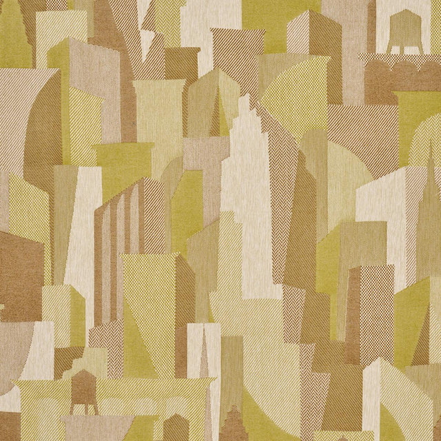 Schumacher The City'S Silent Lines Indoor/Out Chartreuse Fabric