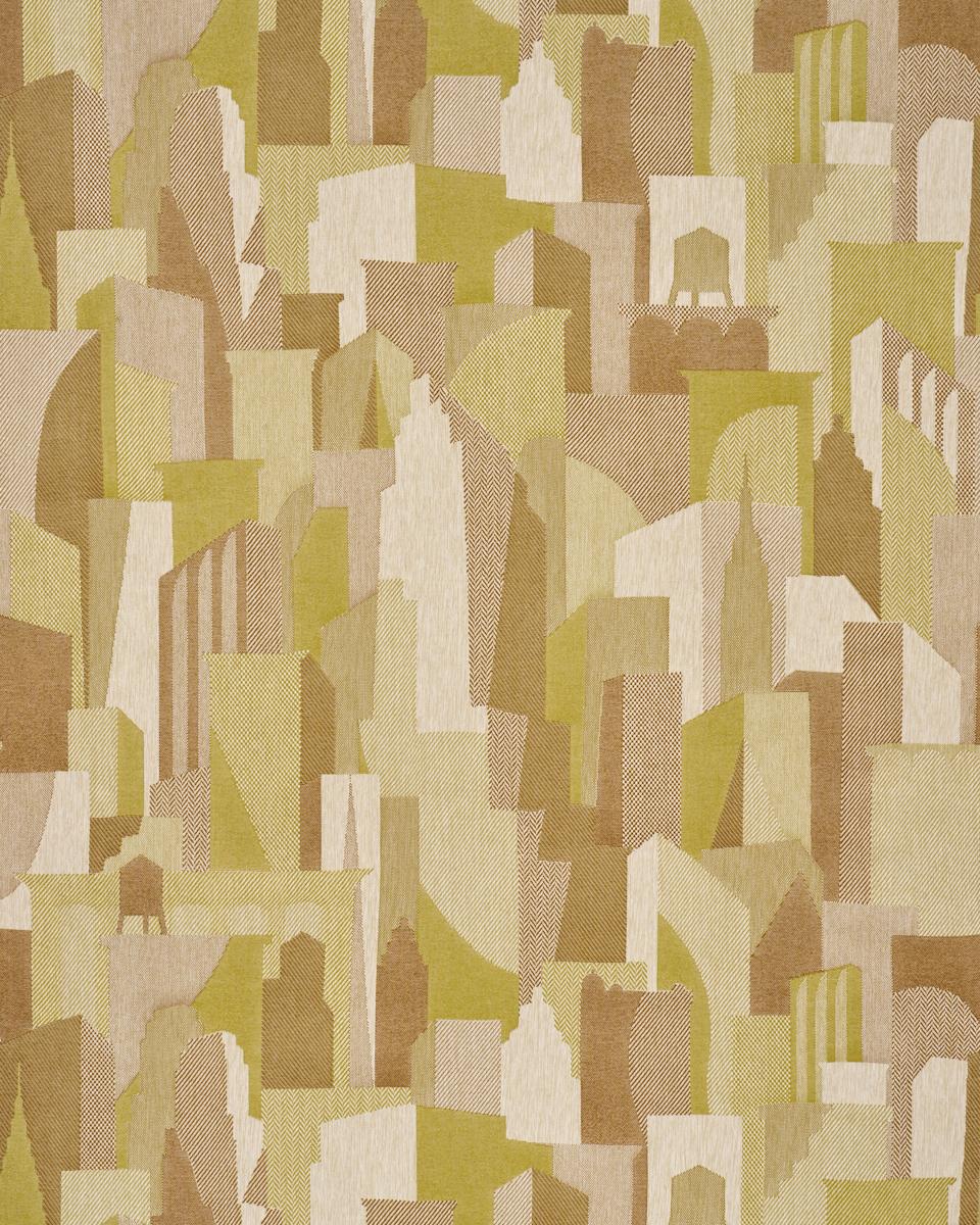 Schumacher The City'S Silent Lines Indoor/Out Chartreuse Fabric