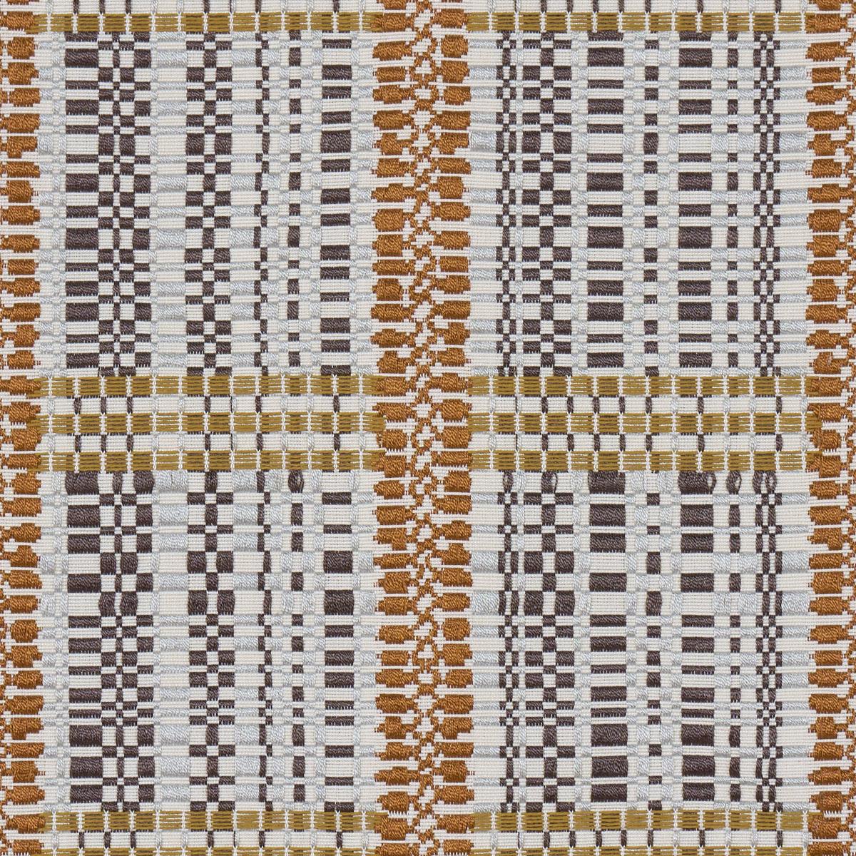 Schumacher Skyline Plaid Bronze Fabric