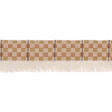 Schumacher Bronze Skyline Plaid Fringe