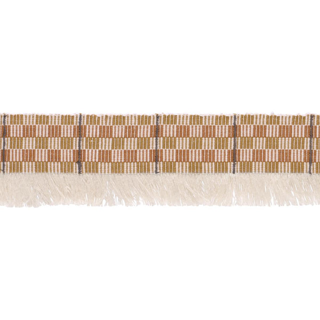 Schumacher Bronze Skyline Plaid Fringe
