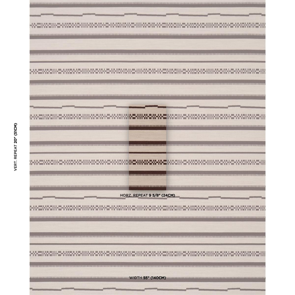 Schumacher Skyline Stripes Reversible Americano Fabric