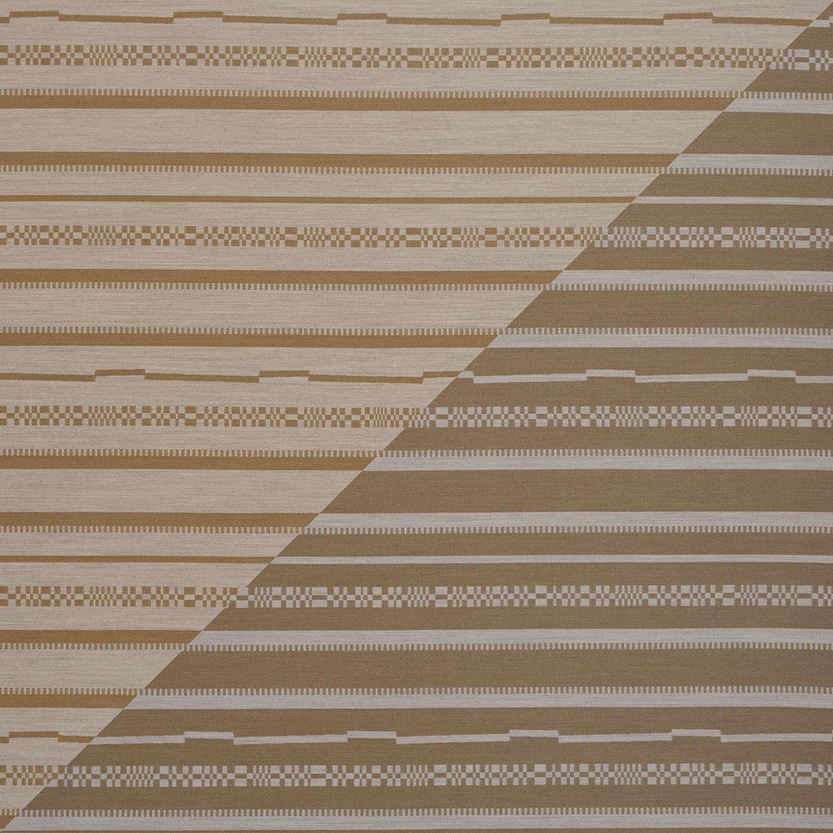 Schumacher Skyline Stripes Reversible Dune Fabric