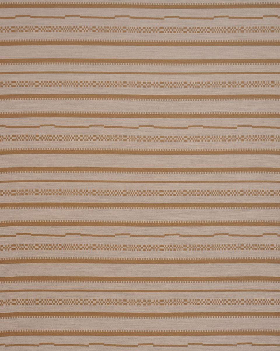 Schumacher Skyline Stripes Reversible Dune Fabric